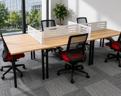 Cụm bàn làm việc chân sắt vuông
