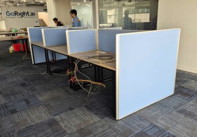 Tiến hành thi công vách ngăn