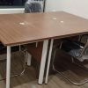 Bàn làm việc chân sắt oval