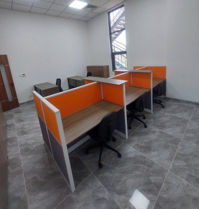 Cụm bàn làm việc vách ngăn 6 người ngồi