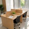 Cụm bàn làm việc vách ngăn gỗ
