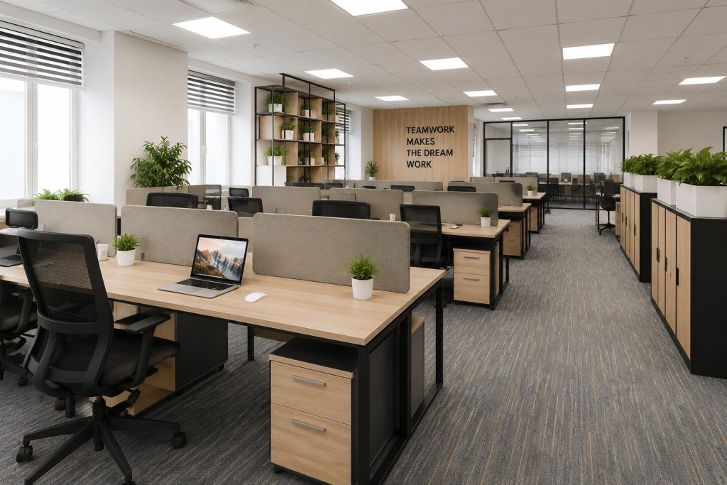 Thiết kế nội thất văn phòng vách ngăn