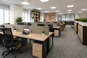 Thiết kế nội thất văn phòng vách ngăn