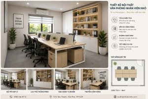 Thiết kế nội thất văn phòng nhỏ đẹp, tối ưu diện tích