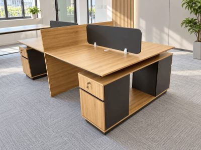Cụm bàn làm việc 4 đôi cho 4 người ngồi