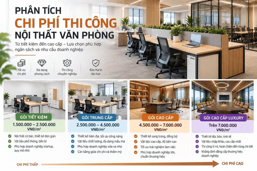 Phân Tích Chi Phí Nội Thất Văn Phòng